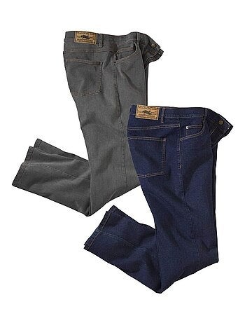 2er-Pack Regular-Jeans „Stretch Komfort“ - ATLAS FOR MEN