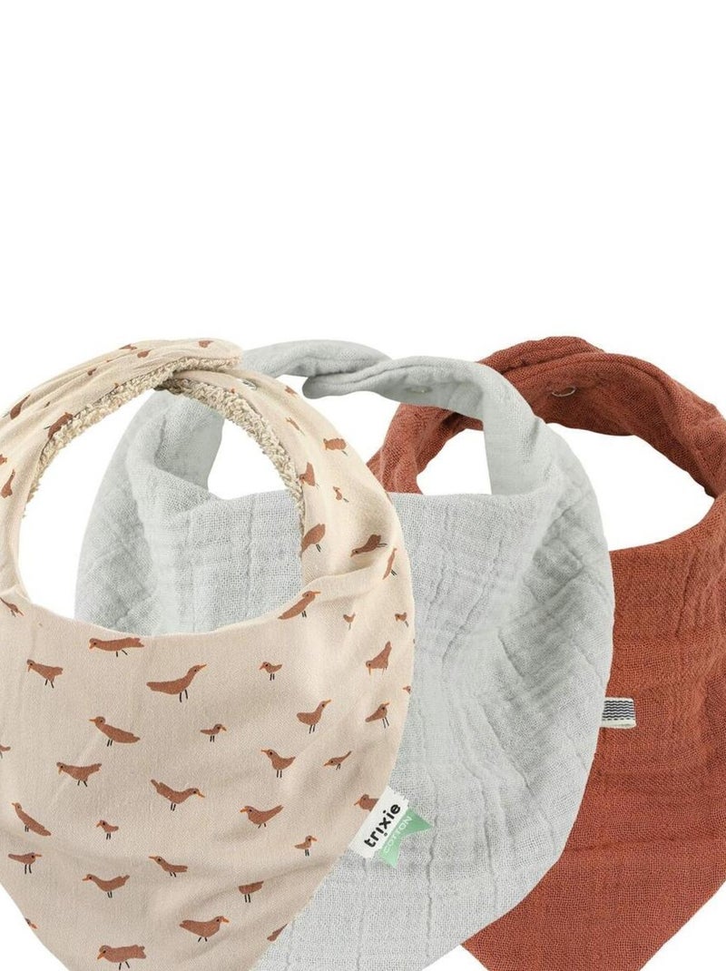 3 bandana BABBLING BIRDS beige Beige - Kiabi