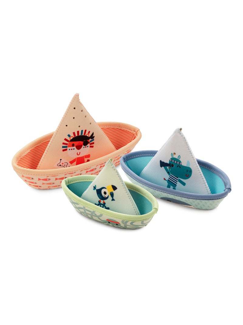 3 bateaux flottants Jungle Bleu - Kiabi