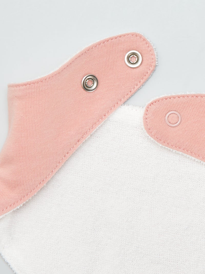 3 bavoirs dinosaures Rose - Kiabi