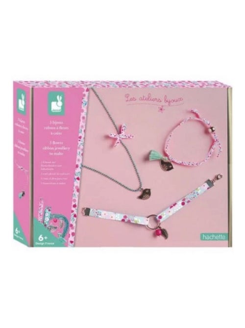 3 bijoux rubans a fleurs a creer - Kiabi