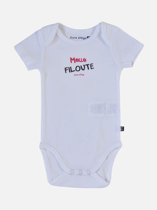 3 BODIES BEBE ELBERTINA MANCHES COURTES - Kiabi