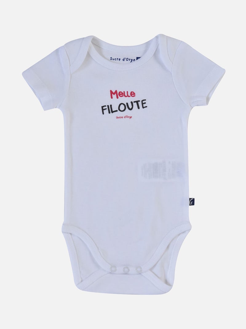 3 BODIES BEBE ELBERTINA MANCHES COURTES Rose - Kiabi