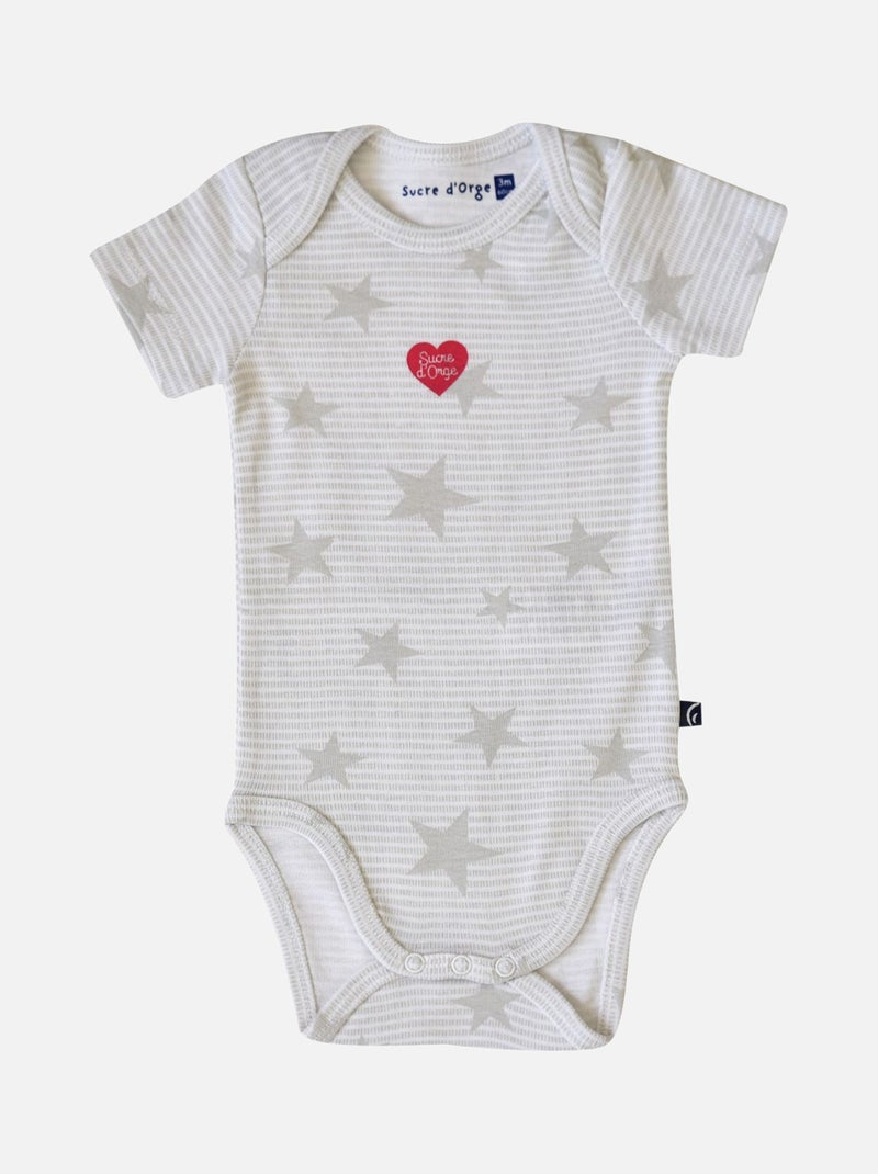 3 BODIES BEBE ELBERTINA MANCHES COURTES Rose - Kiabi