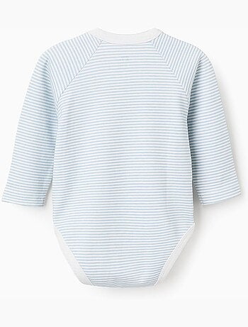 3 bodies en coton croisés rayés/imprimés