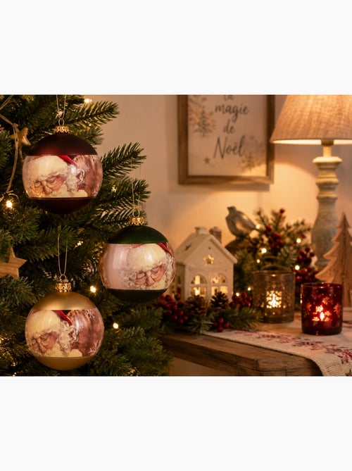3 boules pere noel - Kiabi 3 boules pere noel - Kiabi