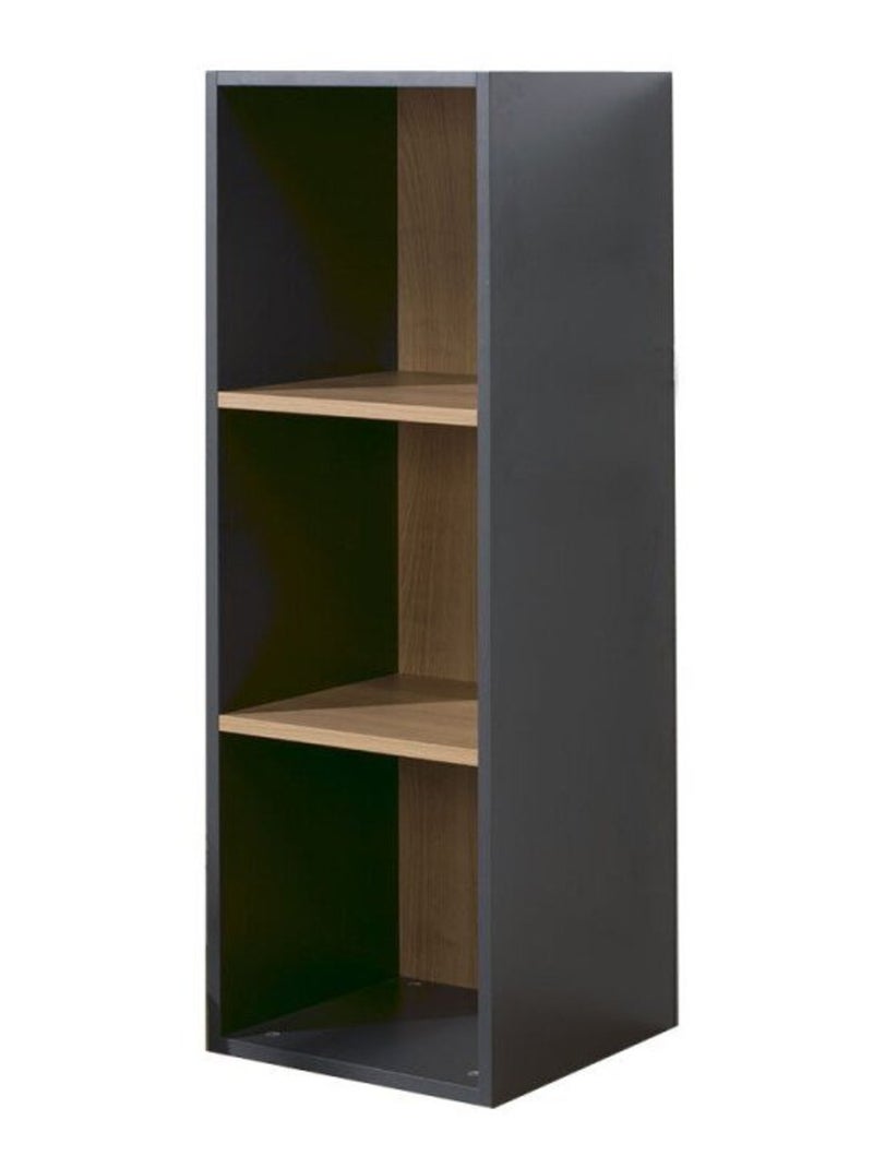 3 cases de rangement effet bois  TOM & APOLLINE gris anthracite - Kiabi