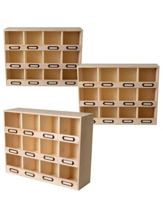 3 casiers de rangement en bois 12 emplacements - Artemio