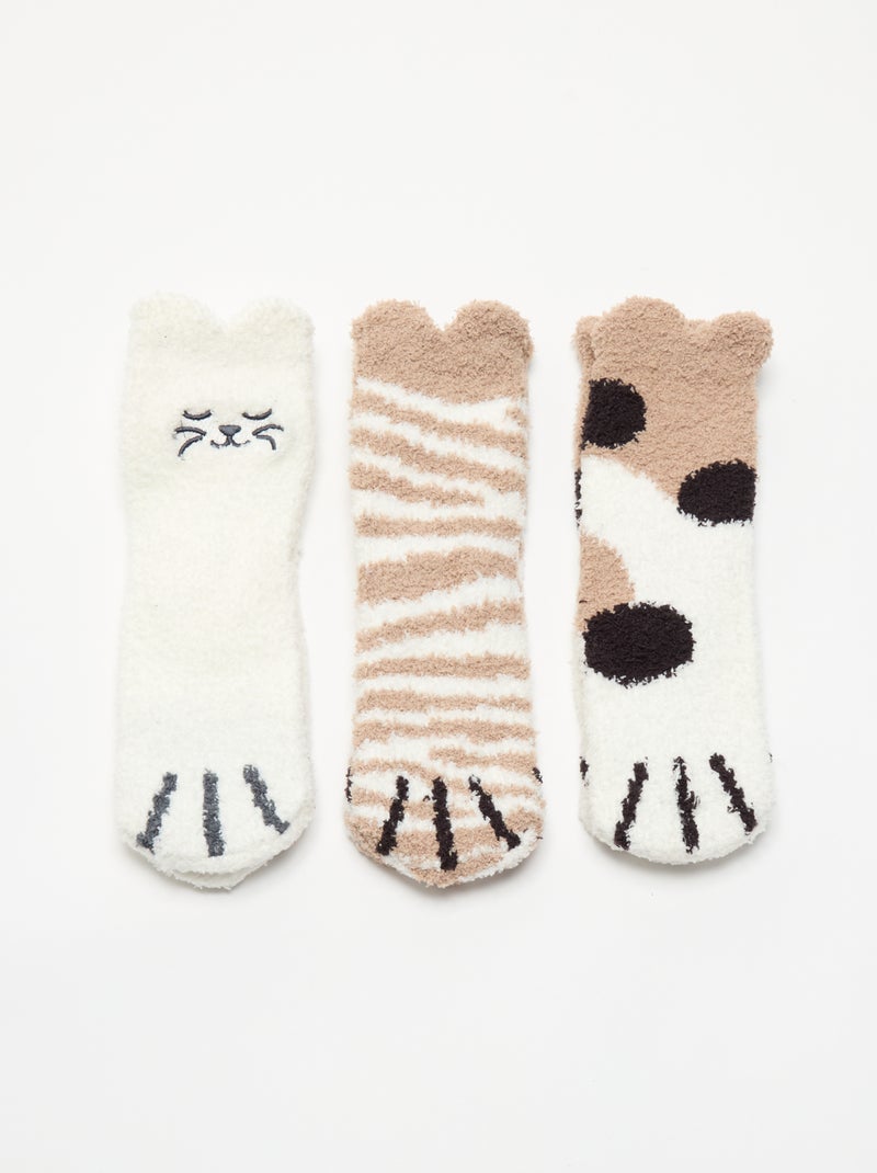 3 Chaussettes polaires Beige - Kiabi
