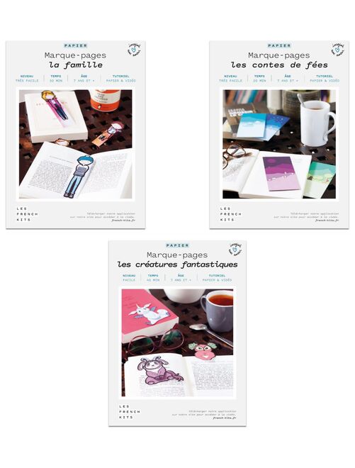 3 Coffrets DIY papier - 16 marque-pages - Kiabi