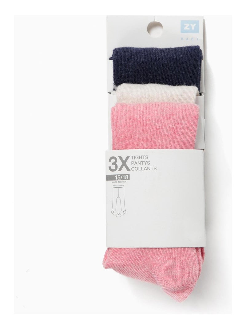3 Collants en Maille pour nouveau-née   ESSENTIALS LINE Multicolore - Kiabi