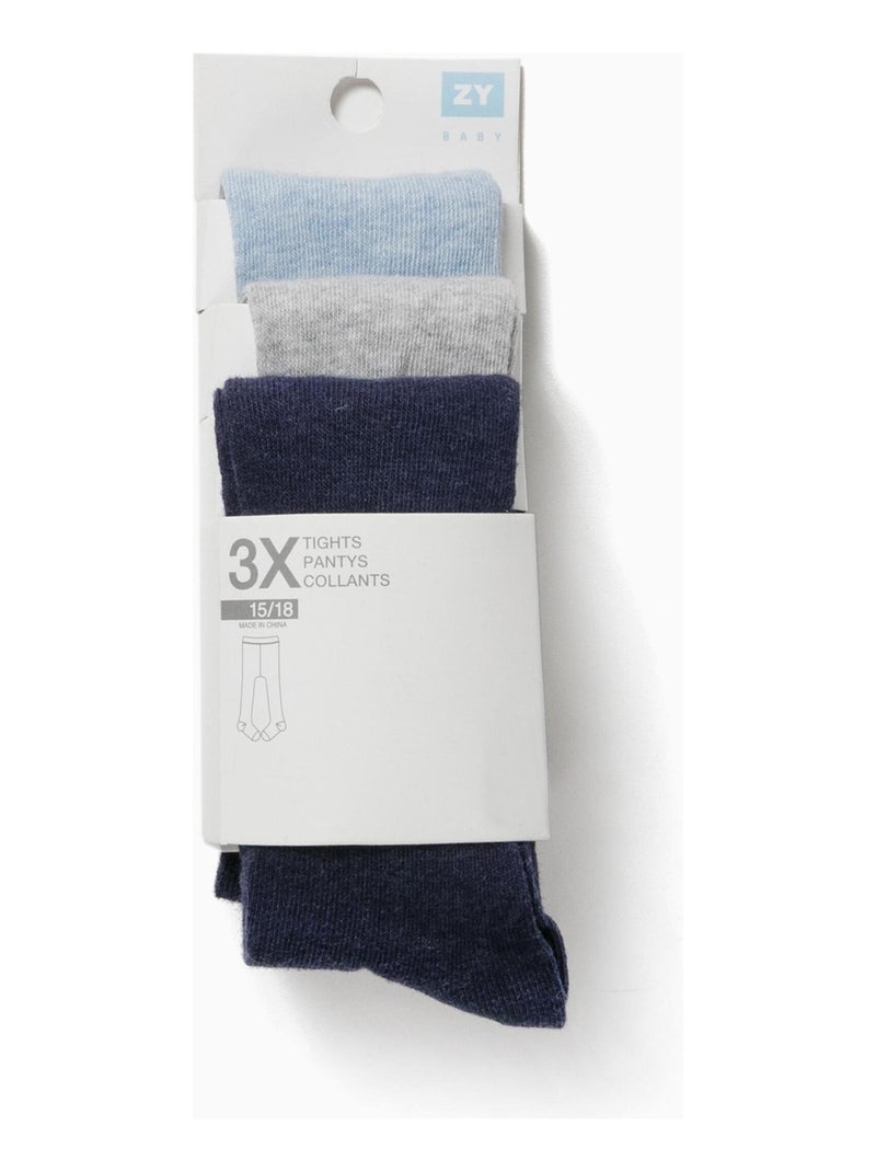 3 Collants maille nouveau-née   ESSENTIALS LINE Multicolore - Kiabi