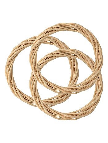 3 couronnes décoratives en osier 25 cm - Artemio