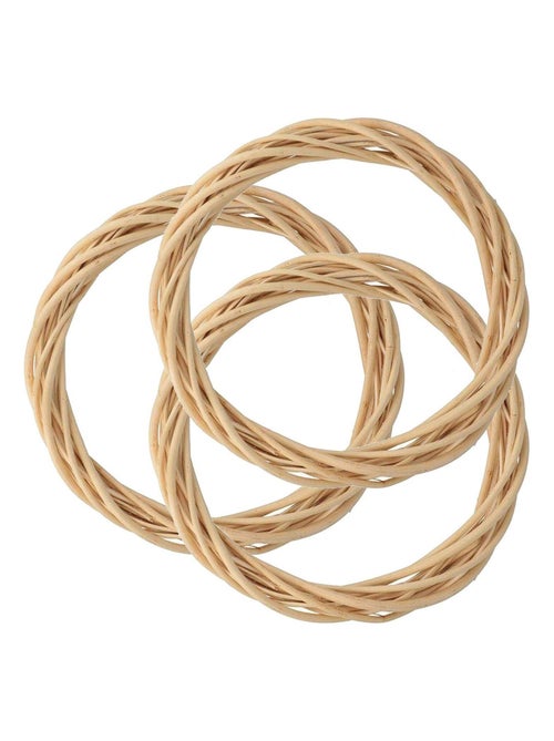 3 couronnes décoratives en osier 25 cm - Artemio - Kiabi