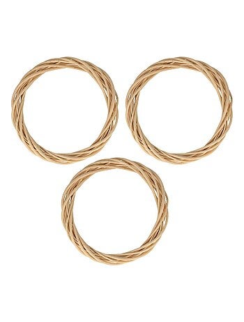 3 couronnes décoratives en osier 30 cm - Artemio
