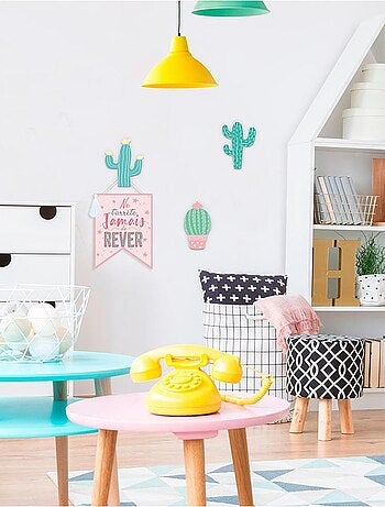 3 crochets patères enfants - Cactus