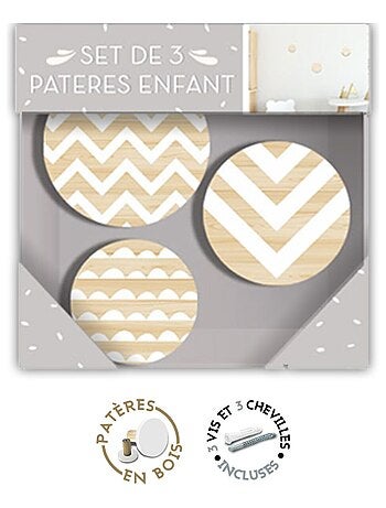 3 crochets patères enfants modèle graphik