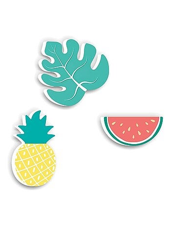 3 crochets patères pour enfants ananas et pastèque