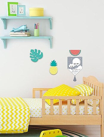 3 crochets patères pour enfants ananas et pastèque