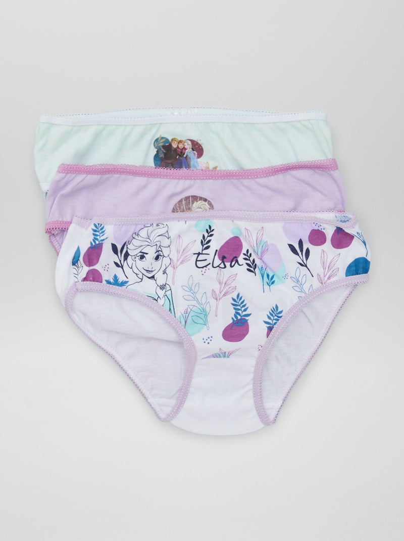 3 culottes 'Reine des neiges' Violet - Kiabi