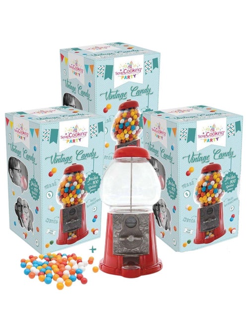 3 distributeurs de bonbons 'Vintage Candy' - ScrapCooking Party - Kiabi