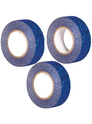 3 glitter tapes 5 m x 1,5 cm - bleu nuit - Rayher