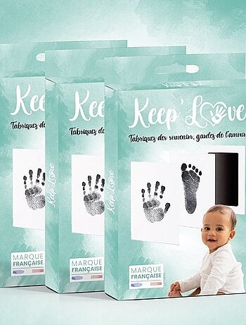 3 Kits d’empreintes pour mains et pieds de bébé