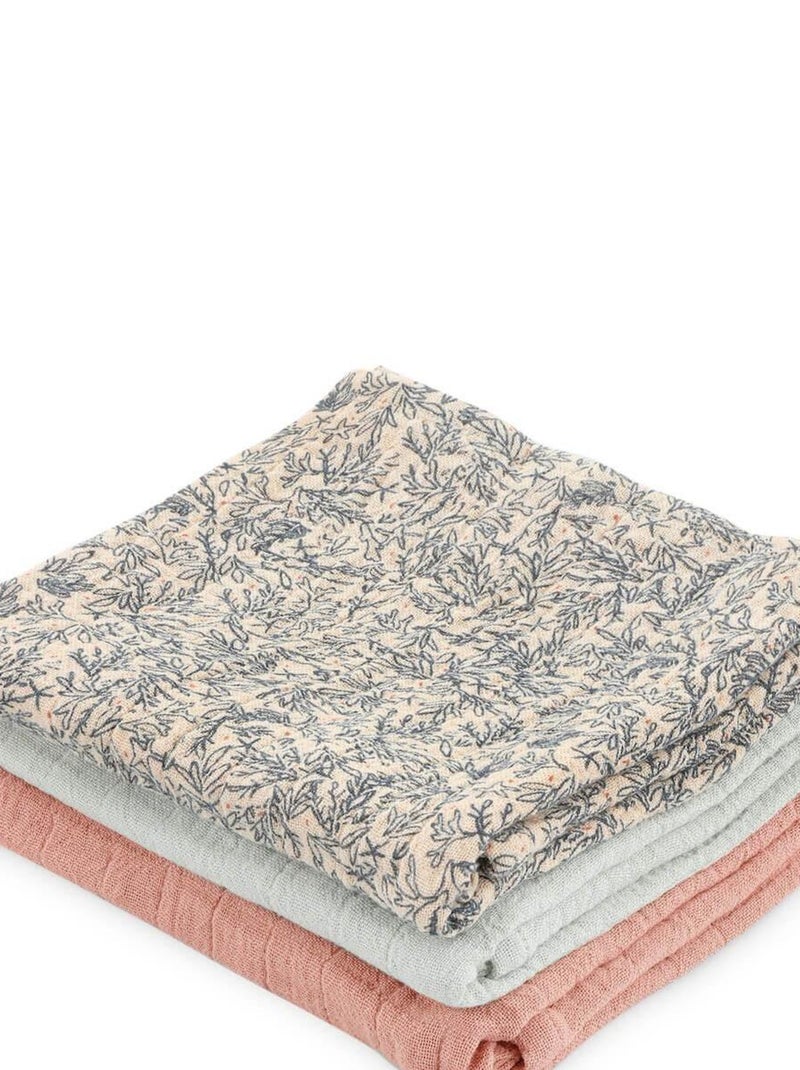 3 langes 55x55cm LOVELY LEAVES mix gris Gris - Kiabi