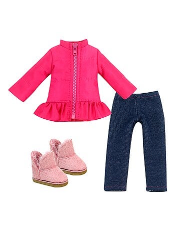 3 morceaux d'hiver tenue avec des bottes pour des poupées