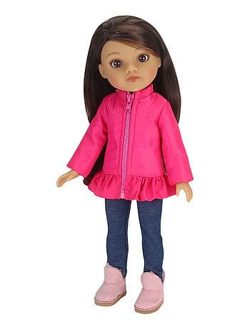 3 morceaux d'hiver tenue avec des bottes pour des poupées