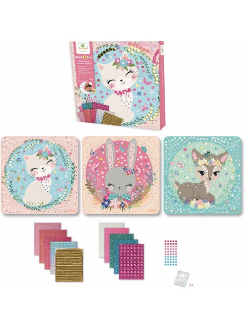 3 Mosaïques Animaux mignons - Kiabi