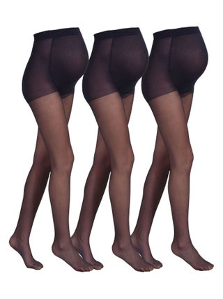 3-Pack Collants de grossesse transparant confortables 20den