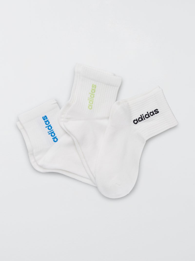 3 paires de chaussettes 'adidas' blanc - Kiabi