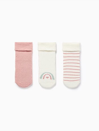 3 paires de chaussettes avec doublure en éponge