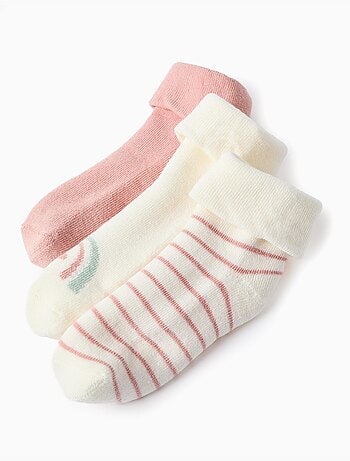3 paires de chaussettes avec doublure en éponge
