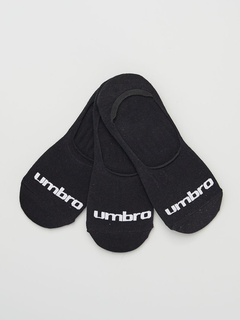 3 paires de chaussettes invisibles 'Umbro' noir - Kiabi