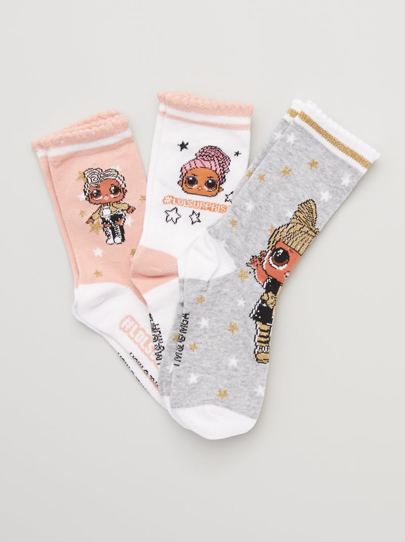 3 paires de chaussettes 'L.O.L Surprise' rose - Kiabi