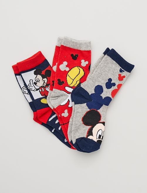3 paires de chaussettes 'Mickey'                                         bleu 
