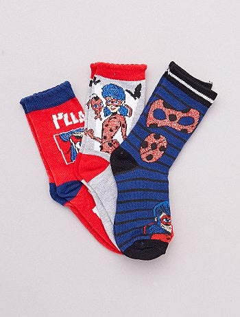 3 paires de chaussettes 'Miraculous Lady Bug'