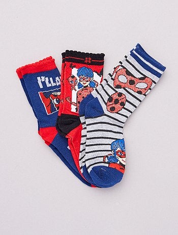 3 paires de chaussettes 'Miraculous Lady Bug'