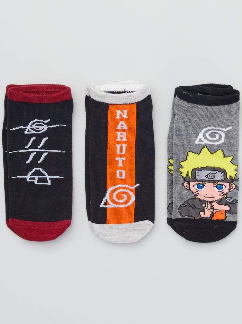 3 paires de chaussettes 'Naruto' Noir - Kiabi