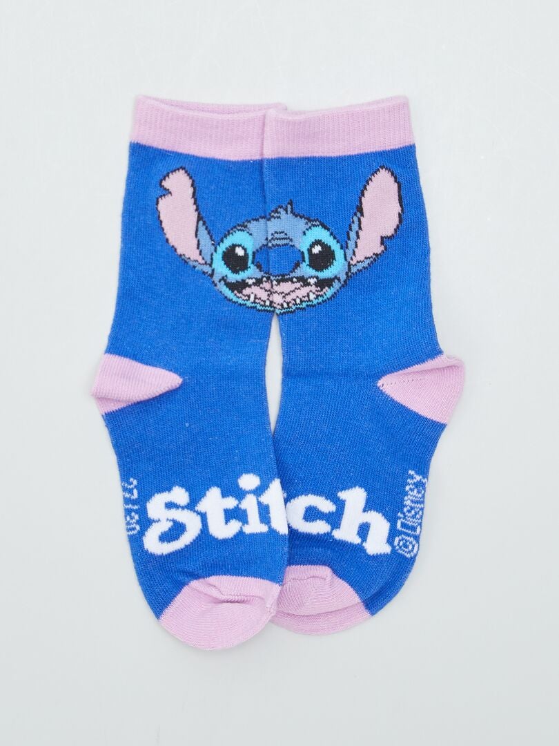 3 paires de chaussettes 'Stitch' Bleu - Kiabi