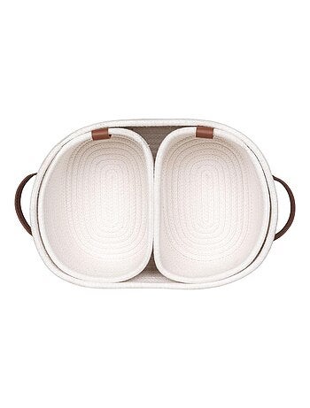 3 paniers blancs en coton - House Nordic