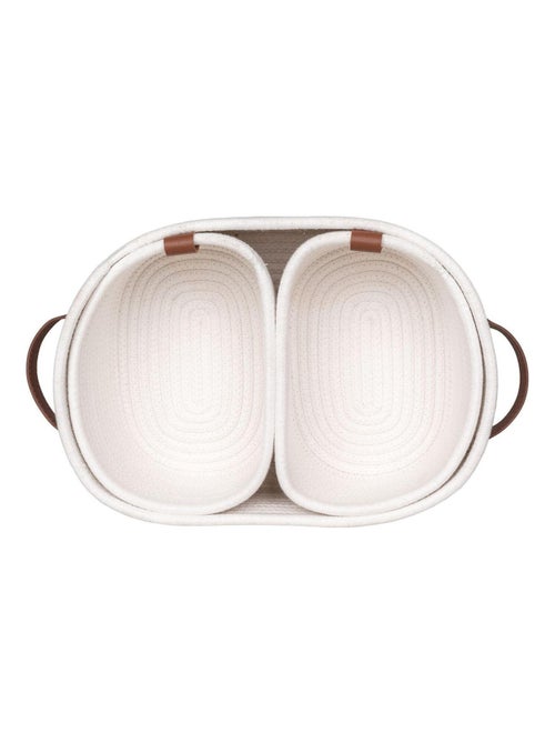 3 paniers blancs en coton - House Nordic - Kiabi