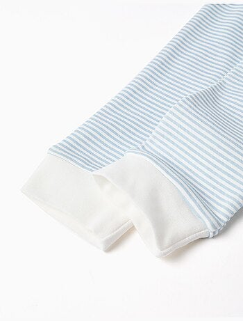 3 pantalons en coton rayés/imprimés