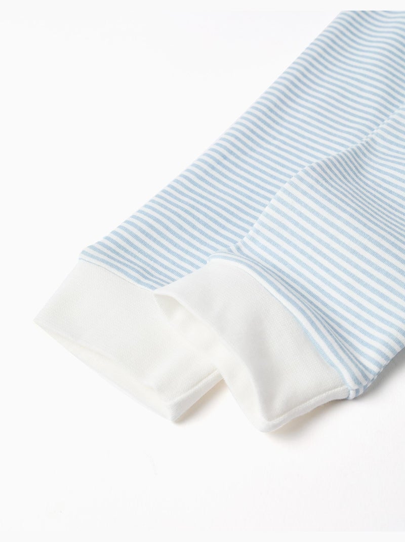 3 pantalons en coton rayés/imprimés Blanc Jaune Bleu - Kiabi