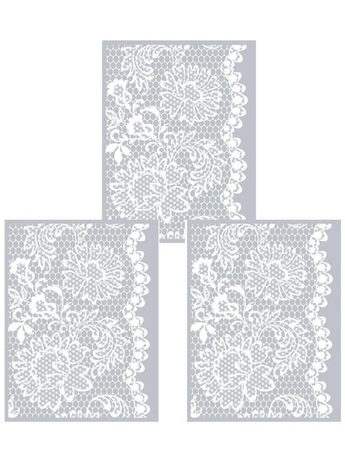 3 pochoirs pâte polymère dentelle 11,4 x 15,3 cm - Graine Créative - Kiabi
