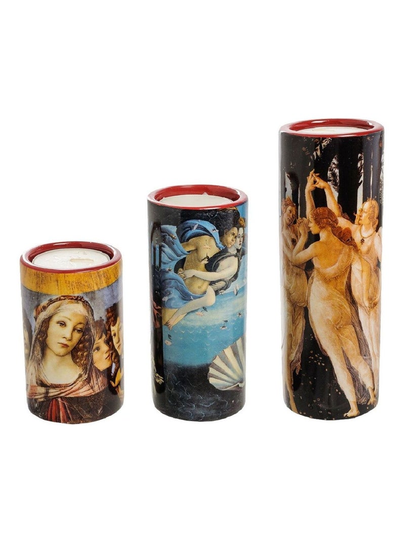 3 Porte-Bougies Sandro Botticelli Jaune - Kiabi