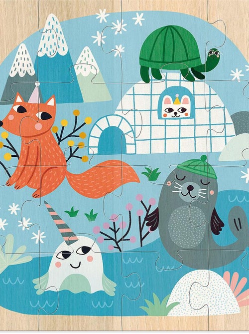 3 puzzles Animaux du monde - Kiabi