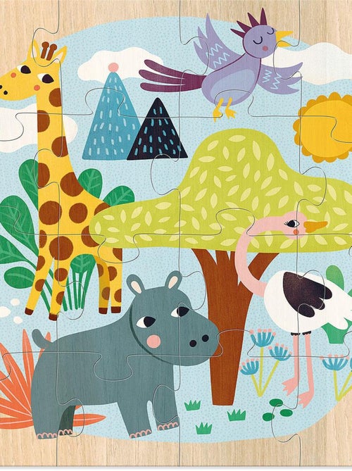 3 puzzles Animaux du monde - Kiabi
